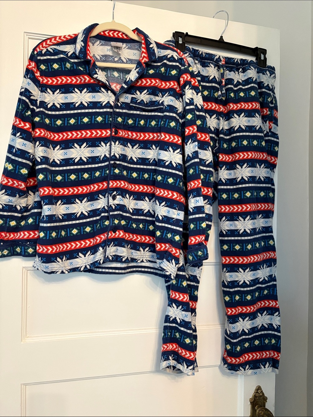 Men’s/Unisex Scandi Snowflake Pajama Set-XS
